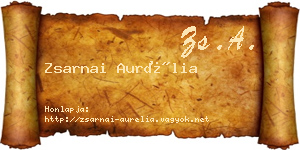 Zsarnai Aurélia névjegykártya
